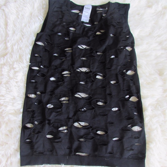 Black distressed shirt - Picture 1 of 5